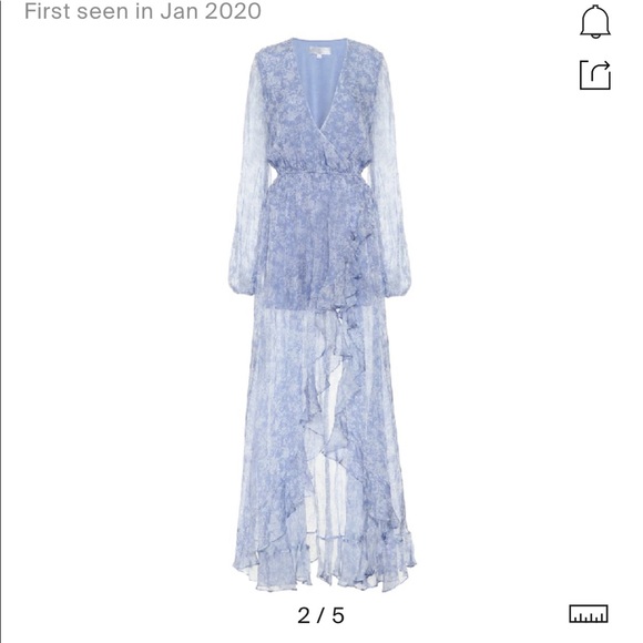 Caroline Constas NWT XS Liv Maxi Dress Blue $995 - Picture 2 of 5